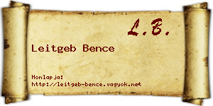 Leitgeb Bence névjegykártya